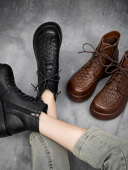 รองเท้าเท้าหนังวินเทจ 35 36 37 38 39 40