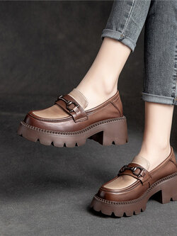 รองเท้าเท้าหนังวินเทจ 35 36 37 38 39 40