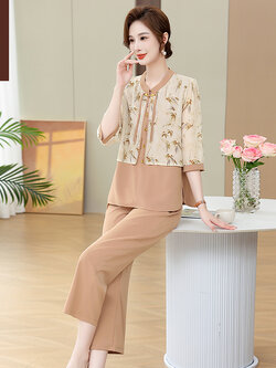 เสื้อผ้าผู้สูงอายุหญิง แฟชั่น เสื้อผ้าผู้หญิงวัย 60 มีขนาด XL-4XL