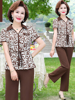 เสื้อผ้าผู้สูงอายุหญิง แฟชั่น เสื้อผ้าผู้หญิงวัย 60 มีขนาด XL-4XL