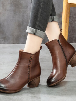 รองเท้าเท้าหนังวินเทจ 35 36 37 38 39 40