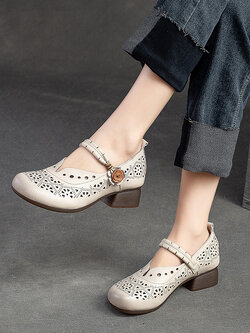 รองเท้าเท้าหนังวินเทจ 35 36 37 38 39 40