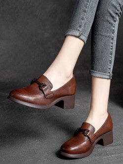 รองเท้าเท้าหนังวินเทจ 35 36 37 38 39 40