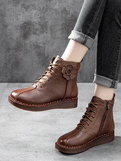 รองเท้าเท้าหนังวินเทจ 35 36 37 38 39 40