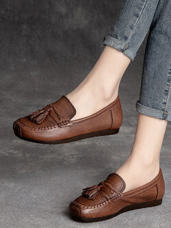 รองเท้าเท้าหนังวินเทจ 35 36 37 38 39 40