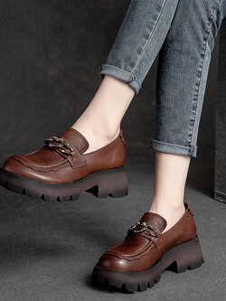 รองเท้าเท้าหนังวินเทจ 35 36 37 38 39 40