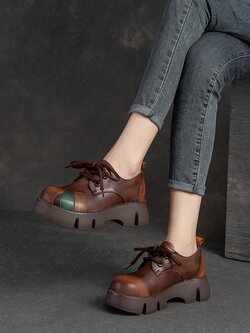 รองเท้าเท้าหนังวินเทจ 35 36 37 38 39 40