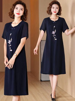 เสื้อผ้าผู้สูงอายุหญิง แฟชั่น เสื้อผ้าผู้หญิงวัย 60 มีขนาด XL-4XL