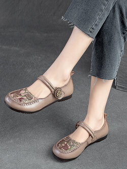 รองเท้าเท้าหนังวินเทจ 35 36 37 38 39 40