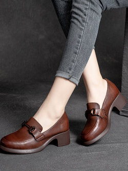 รองเท้าเท้าหนังวินเทจ 35 36 37 38 39 40