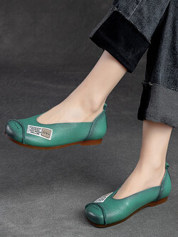 รองเท้าเท้าหนังวินเทจ 35 36 37 38 39 40