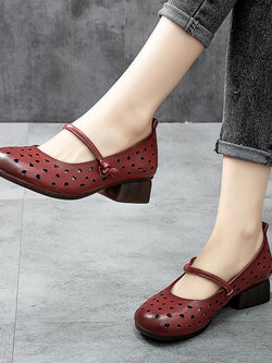 รองเท้าเท้าหนังวินเทจ 35 36 37 38 39 40