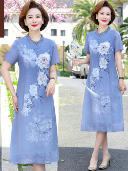 เสื้อผ้าผู้สูงอายุหญิง แฟชั่น เสื้อผ้าผู้หญิงวัย 60 มีขนาด XL-4XL