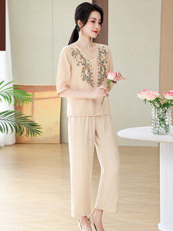 เสื้อผ้าผู้สูงอายุหญิง แฟชั่น เสื้อผ้าผู้หญิงวัย 60 มีขนาด XL-4XL