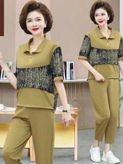 เสื้อผ้าผู้สูงอายุหญิง แฟชั่น เสื้อผ้าผู้หญิงวัย 60 มีขนาด XL-4XL