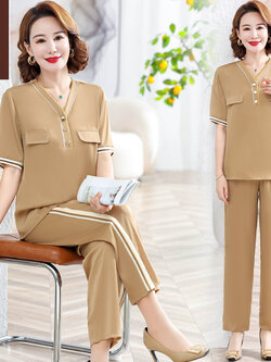 เสื้อผ้าผู้สูงอายุหญิง แฟชั่น เสื้อผ้าผู้หญิงวัย 60 มีขนาด XL-4XL