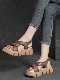 รองเท้าเท้าหนังวินเทจ 35 36 37 38 39 40