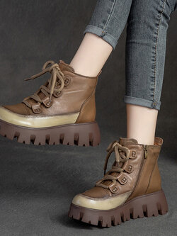 รองเท้าเท้าหนังวินเทจ 35 36 37 38 39 40