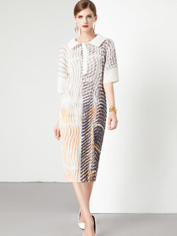 ชุดเดรสยาวสวยๆ ชุดเดรสยาวใส่สบาย ใส่ทำงาน มีขนาดS M L XL 2XL