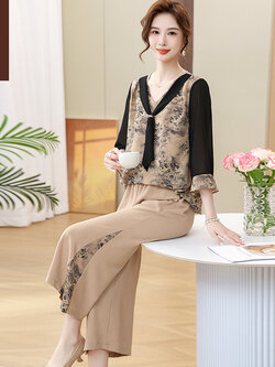 เสื้อผ้าผู้สูงอายุหญิง แฟชั่น เสื้อผ้าผู้หญิงวัย 60 มีขนาด XL-4XL