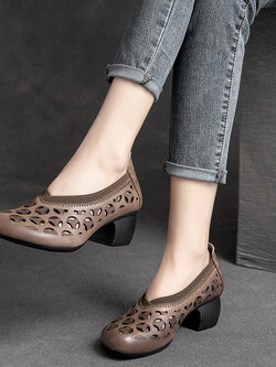 รองเท้าเท้าหนังวินเทจ 35 36 37 38 39 40