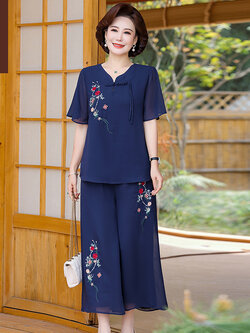 เสื้อผ้าผู้สูงอายุหญิง แฟชั่น เสื้อผ้าผู้หญิงวัย 60 มีขนาด XL-4XL