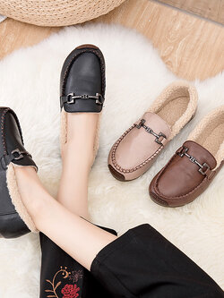 รองเท้าเท้าหนังวินเทจ 35 36 37 38 39 40