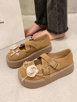 รองเท้าแฟชั่นผู้หญิงส้นเตี้ย ใส่สบาย มีขนาดให้สั่งซื้อ 35 36 37 38 39 40 สนใจทักแชท ฟรีค่าส่ง!