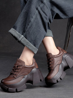 รองเท้าเท้าหนังวินเทจ 35 36 37 38 39 40