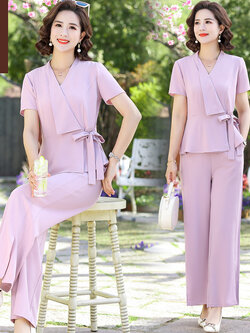 เสื้อผ้าผู้สูงอายุหญิง แฟชั่น เสื้อผ้าผู้หญิงวัย 60 มีขนาด XL-4XL