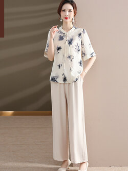 เสื้อผ้าผู้สูงอายุหญิง แฟชั่น เสื้อผ้าผู้หญิงวัย 60 มีขนาด XL-4XL