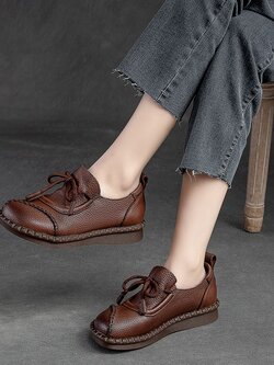 รองเท้าเท้าหนังวินเทจ 35 36 37 38 39 40