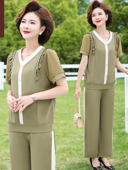 เสื้อผ้าผู้สูงอายุหญิง แฟชั่น เสื้อผ้าผู้หญิงวัย 60 มีขนาด XL-4XL