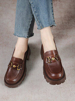 รองเท้าเท้าหนังวินเทจ 35 36 37 38 39 40