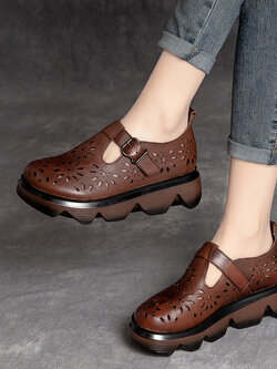 รองเท้าเท้าหนังวินเทจ 35 36 37 38 39 40