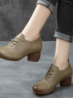 รองเท้าเท้าหนังวินเทจ 35 36 37 38 39 40