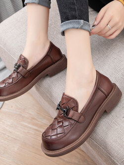 รองเท้าเท้าหนังวินเทจ 35 36 37 38 39 40