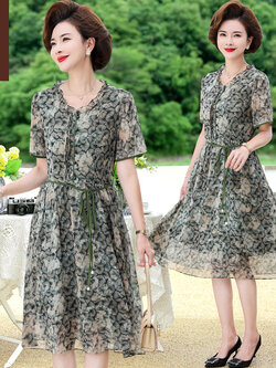 เสื้อผ้าผู้สูงอายุหญิง แฟชั่น เสื้อผ้าผู้หญิงวัย 60 มีขนาด XL-4XL