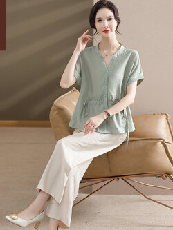 เสื้อผ้าผู้สูงอายุหญิง แฟชั่น เสื้อผ้าผู้หญิงวัย 60 มีขนาด XL-4XL