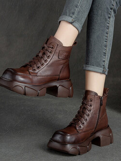 รองเท้าเท้าหนังวินเทจ 35 36 37 38 39 40