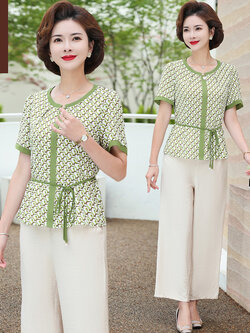 เสื้อผ้าผู้สูงอายุหญิง แฟชั่น เสื้อผ้าผู้หญิงวัย 60 มีขนาด XL-4XL