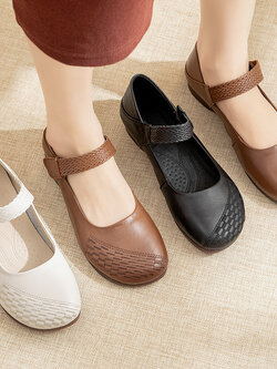 รองเท้าเท้าหนังวินเทจ 35 36 37 38 39 40