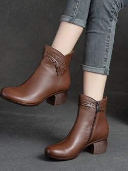 รองเท้าเท้าหนังวินเทจ 35 36 37 38 39 40