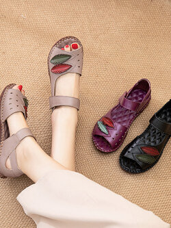 รองเท้าเท้าหนังวินเทจ 35 36 37 38 39 40