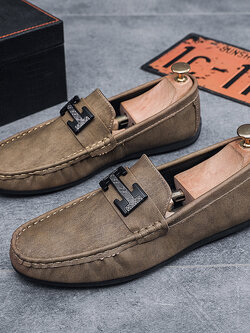 รองเท้าหนังผู้ชาย มีไซส์39-44 รองเท้าโลฟเฟอร์ชาย Slip-On Shoes มีขนาด39-44