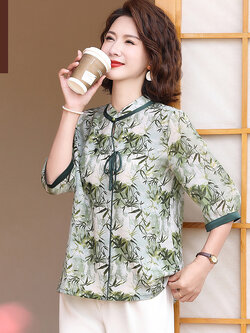 เสื้อผ้าผู้สูงอายุหญิง แฟชั่น เสื้อผ้าผู้หญิงวัย 60 มีขนาด XL-4XL