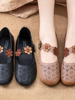 รองเท้าเท้าหนังวินเทจ 35 36 37 38 39 40