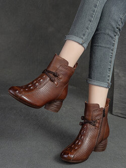 รองเท้าเท้าหนังวินเทจ 35 36 37 38 39 40