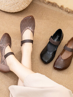 รองเท้าเท้าหนังวินเทจ 35 36 37 38 39 40