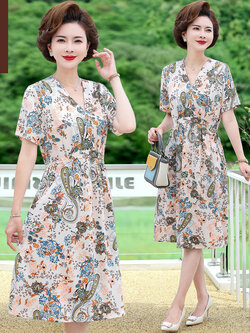 เสื้อผ้าผู้สูงอายุหญิง แฟชั่น เสื้อผ้าผู้หญิงวัย 60 มีขนาด XL-4XL